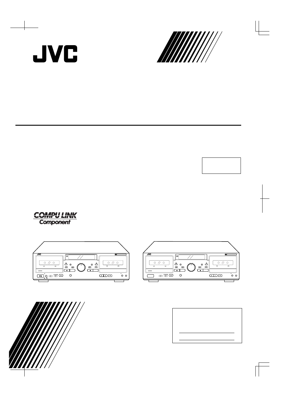 JVC TD-W254 User Manual | 12 pages