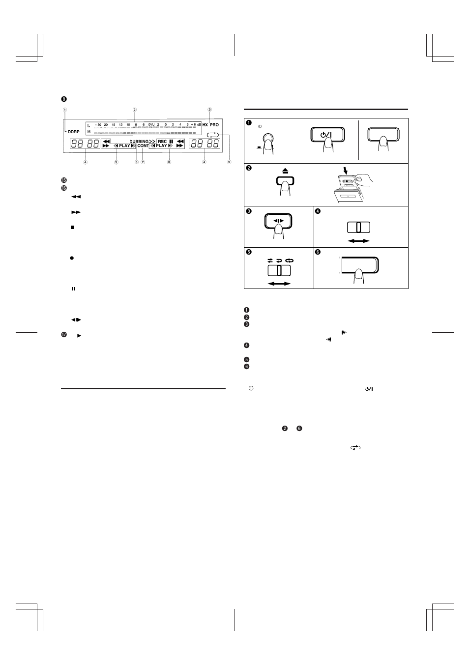 Auto reverse operation, Playback | JVC TD-W254 User Manual | Page 7 / 12