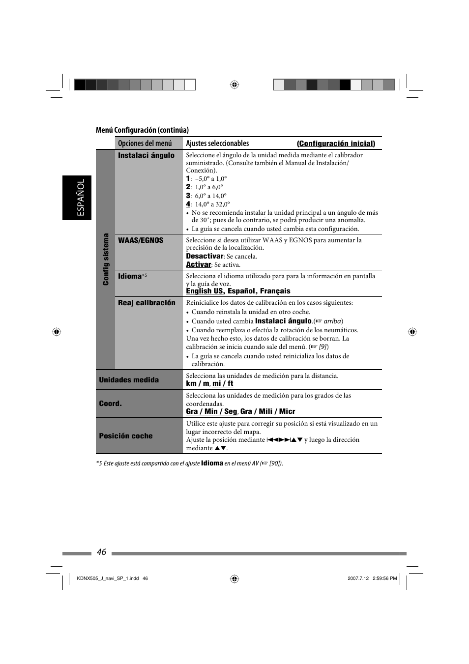 46 español | JVC KD-NXD505J User Manual | Page 164 / 357