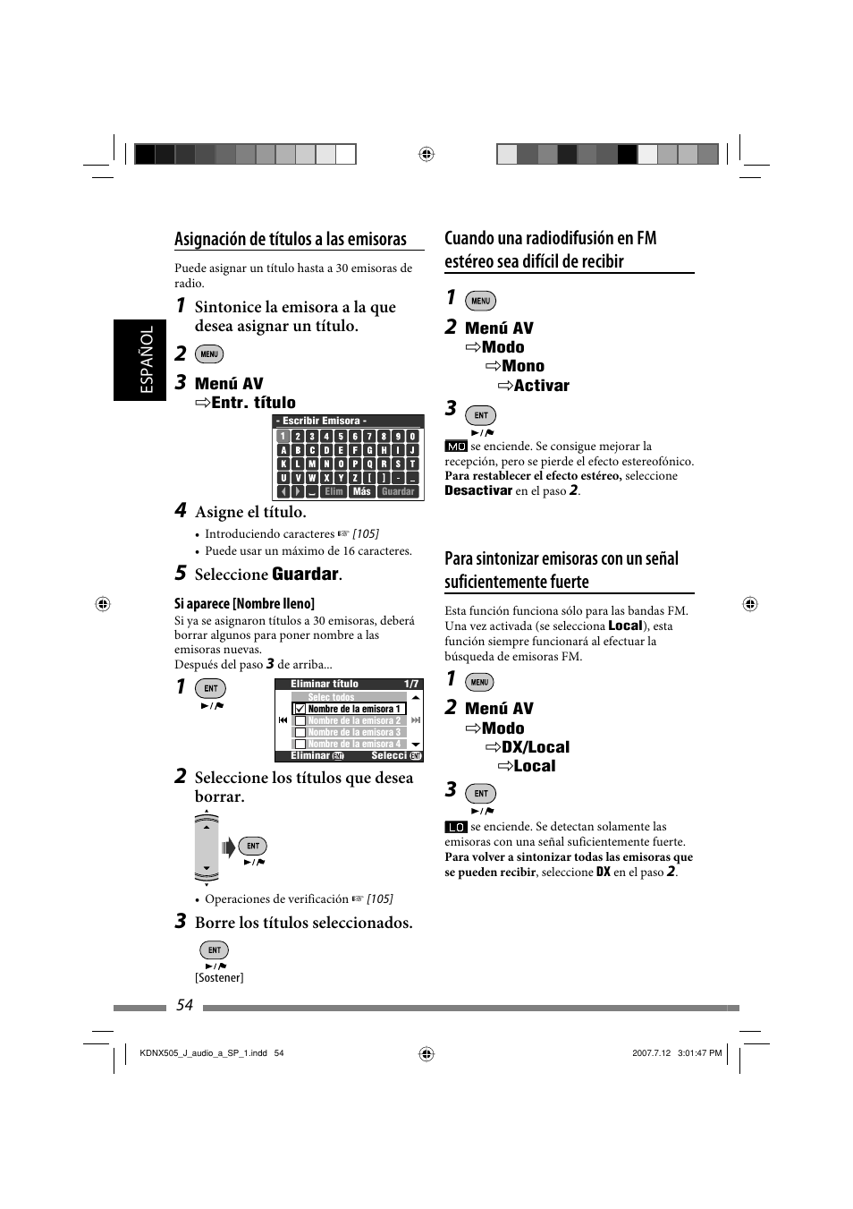 Asignación de títulos a las emisoras | JVC KD-NXD505J User Manual | Page 172 / 357