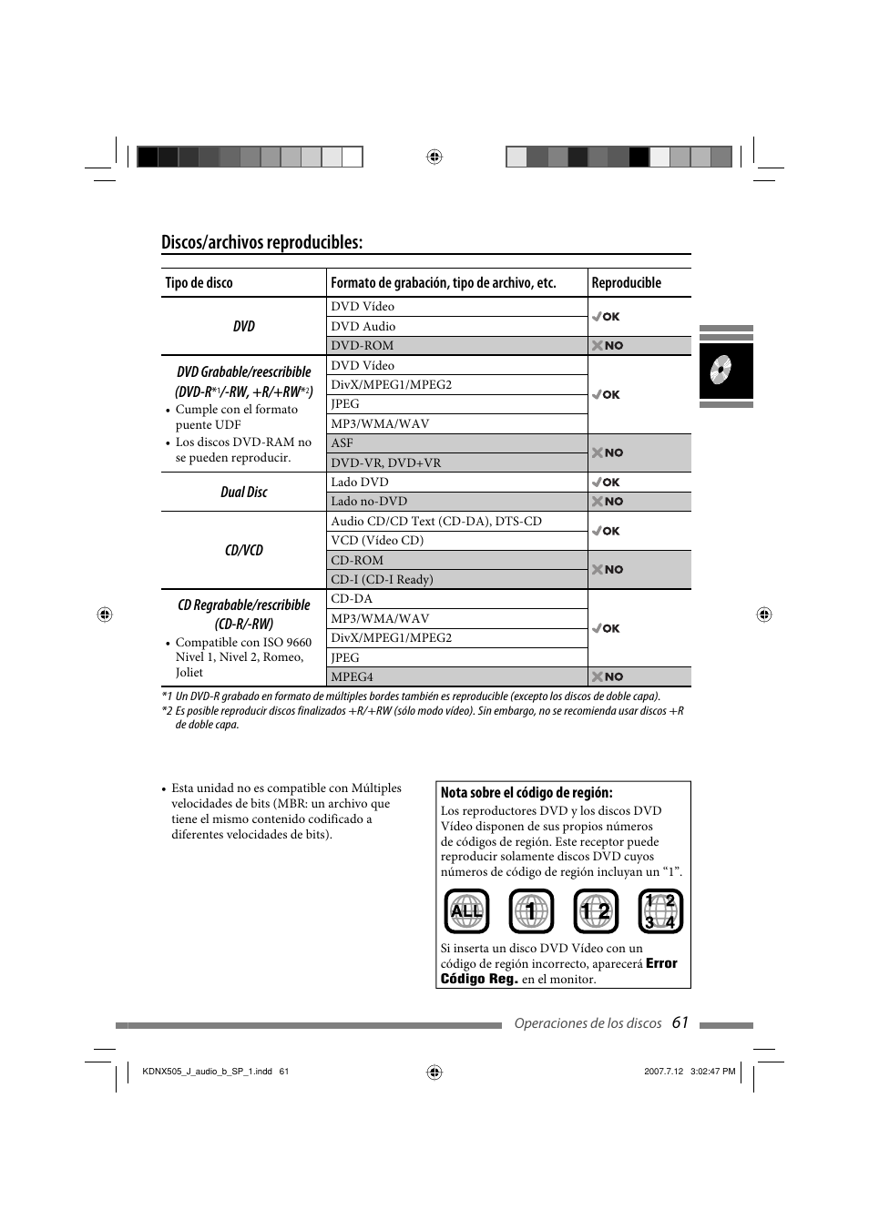 Discos/archivos reproducibles | JVC KD-NXD505J User Manual | Page 179 / 357