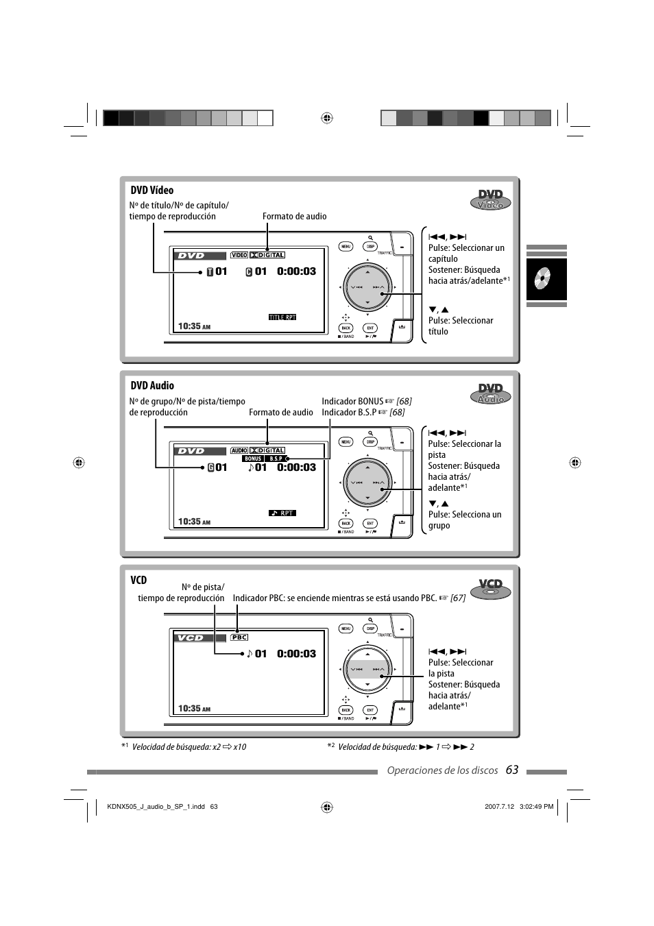 Dvd audio dvd vídeo | JVC KD-NXD505J User Manual | Page 181 / 357