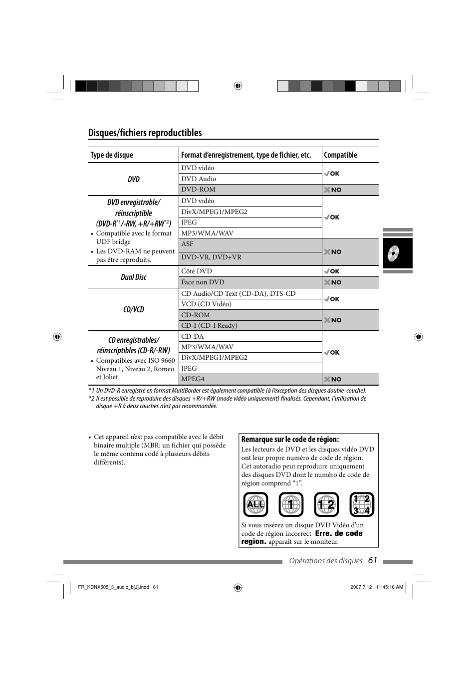 Disques/fichiers reproductibles | JVC KD-NXD505J User Manual | Page 297 / 357