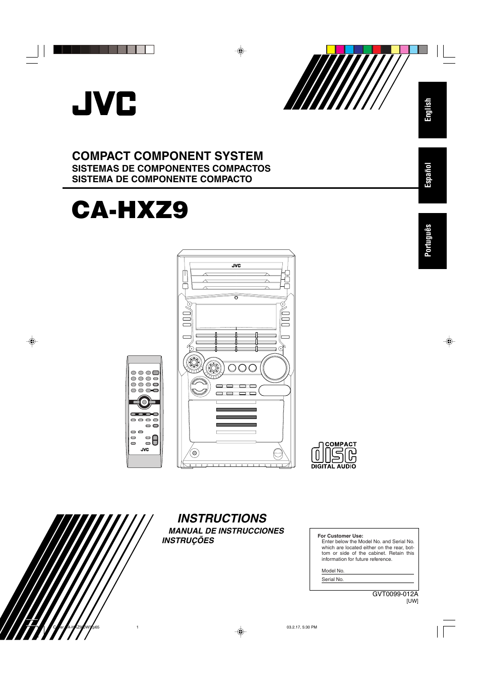 JVC CA-HXZ9 User Manual | 34 pages