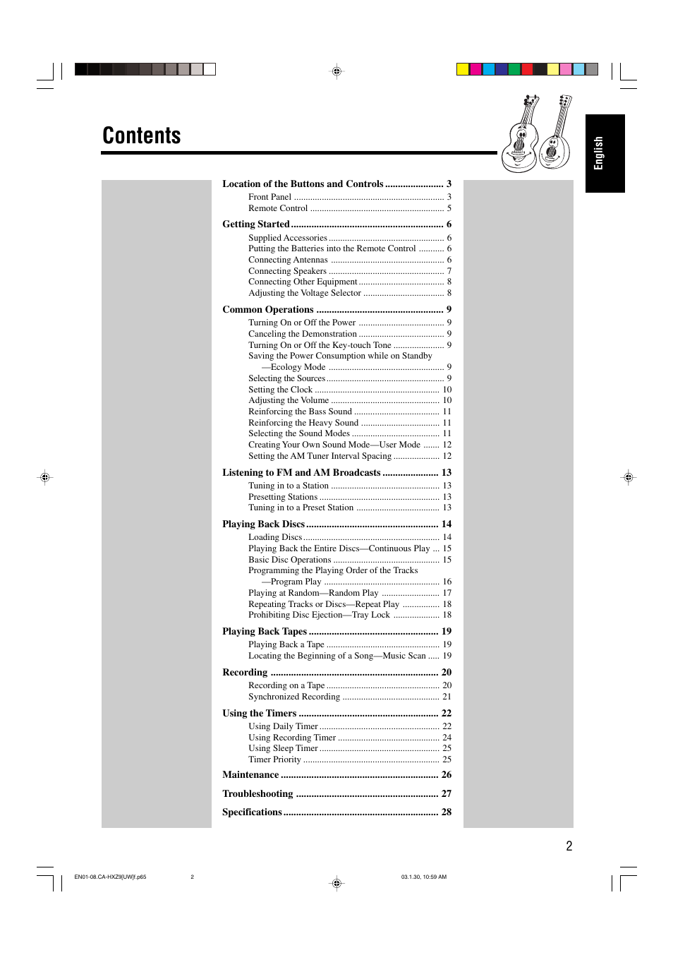 JVC CA-HXZ9 User Manual | Page 7 / 34