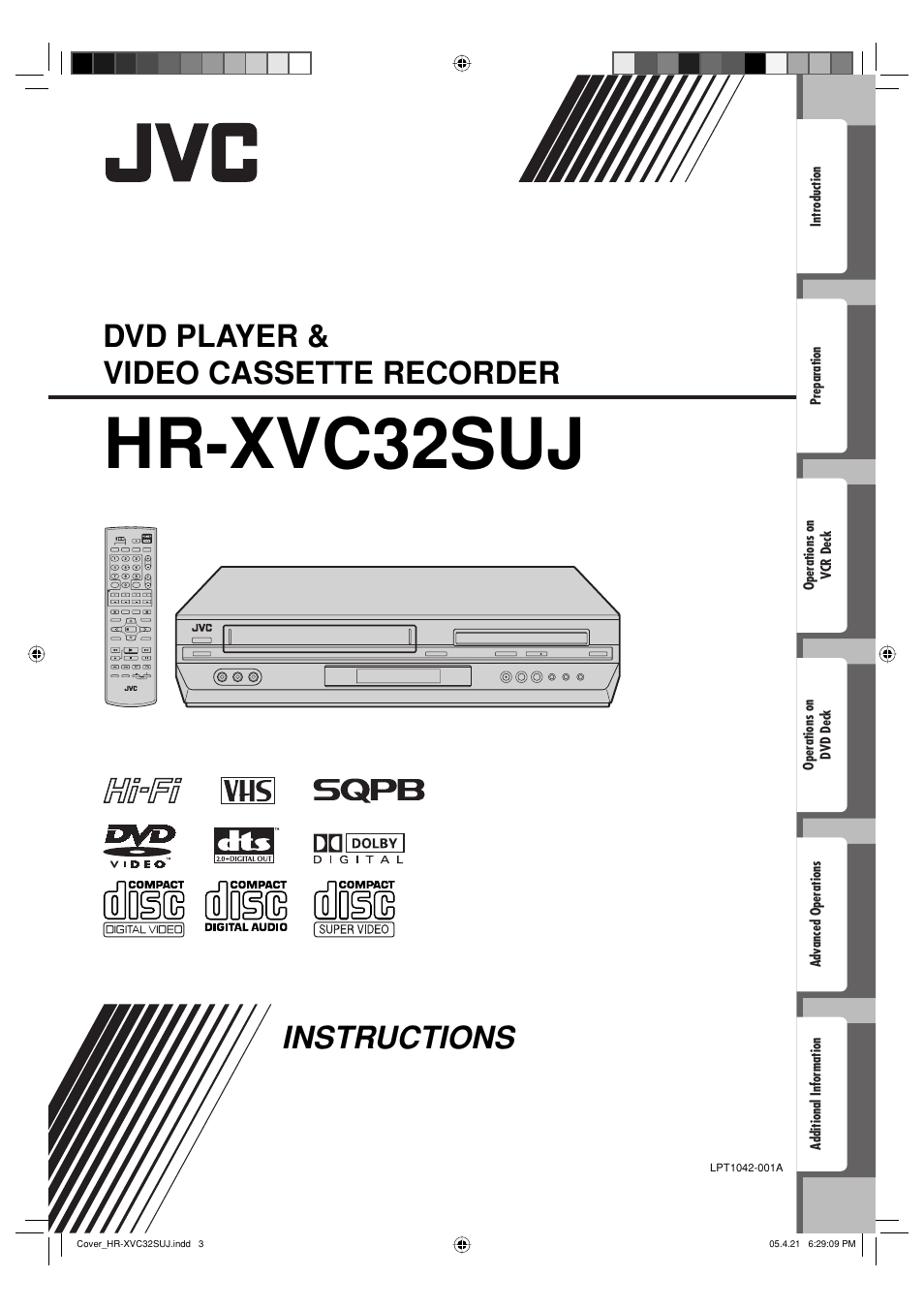 JVC HR-XVC32SUJ User Manual | 40 pages