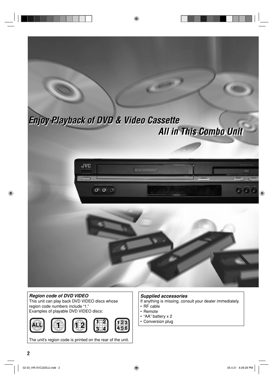 JVC HR-XVC32SUJ User Manual | Page 2 / 40