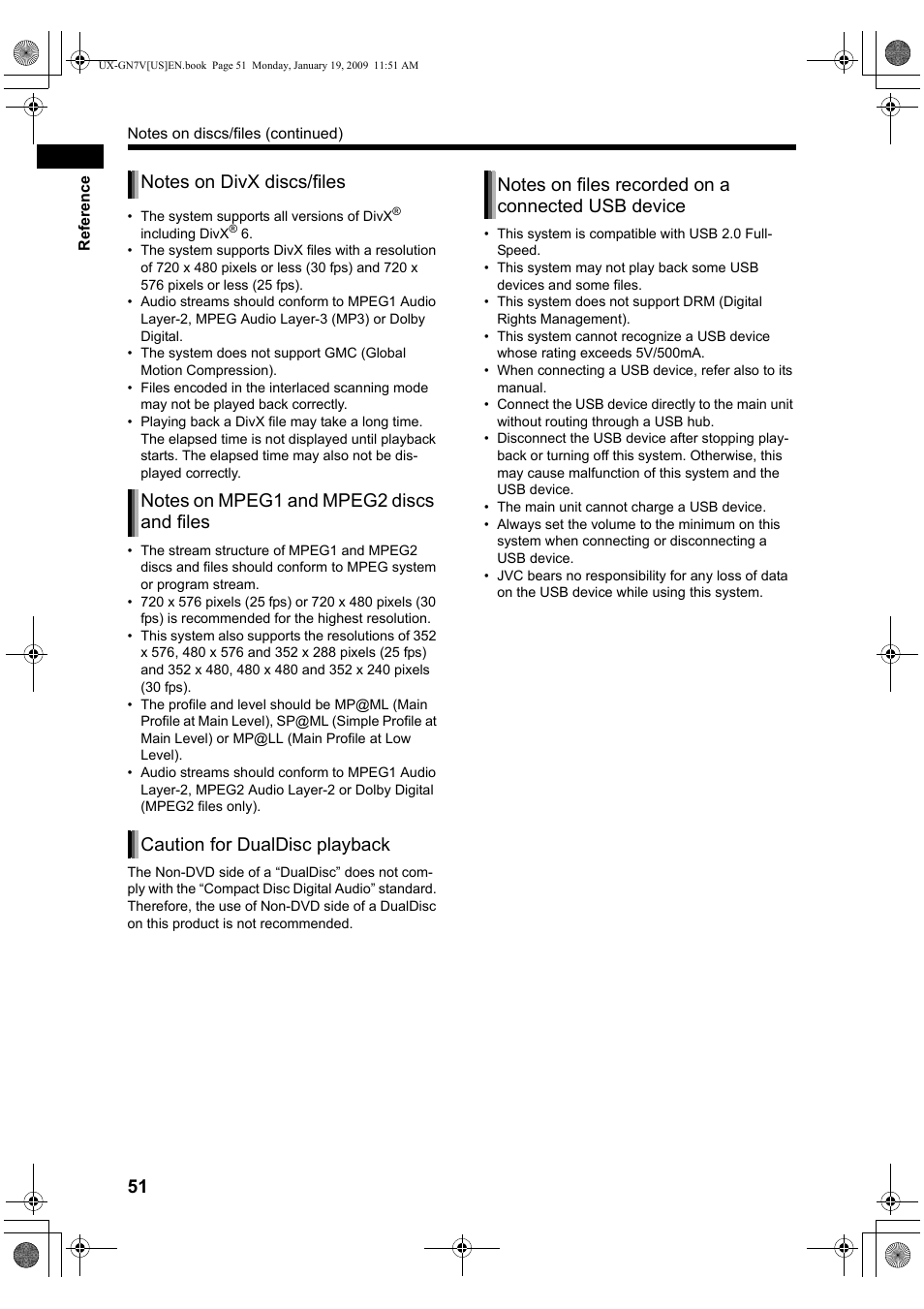 JVC CA-UXGN7V User Manual | Page 54 / 60