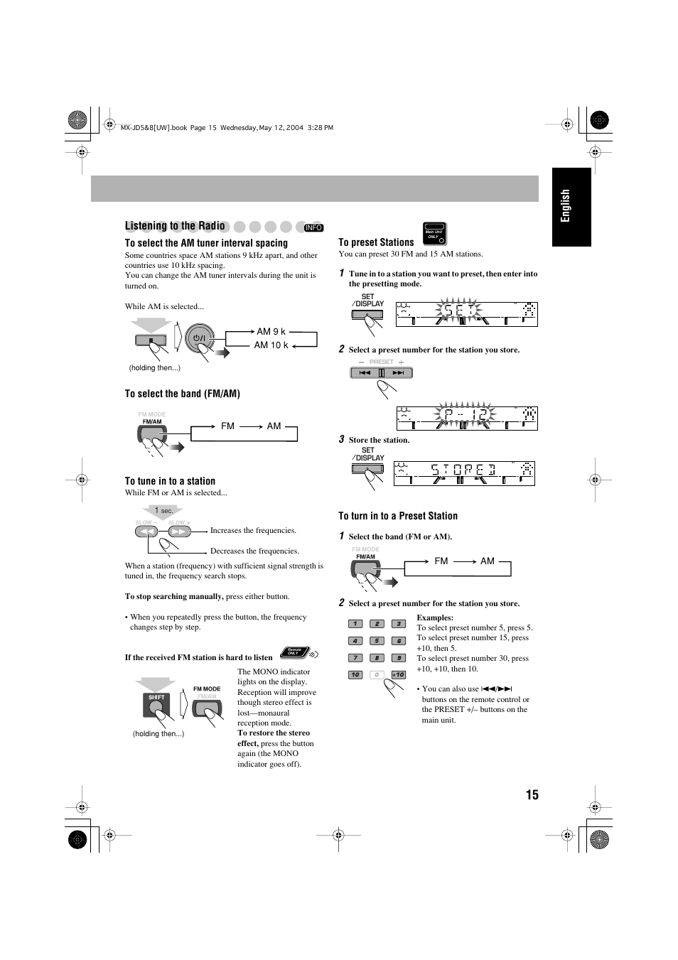 English listening to the radio | JVC CA-MXJD8UW User Manual | Page 145 / 186