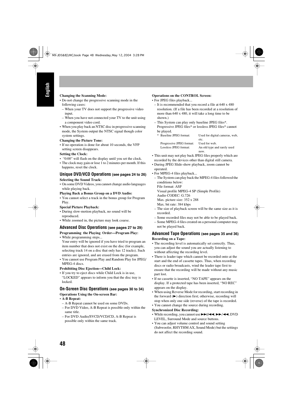 English | JVC CA-MXJD8UW User Manual | Page 178 / 186