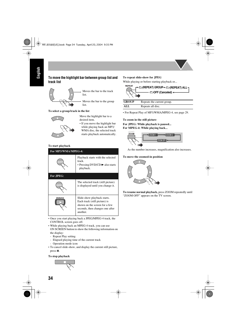 English | JVC CA-MXJD8UW User Manual | Page 38 / 186
