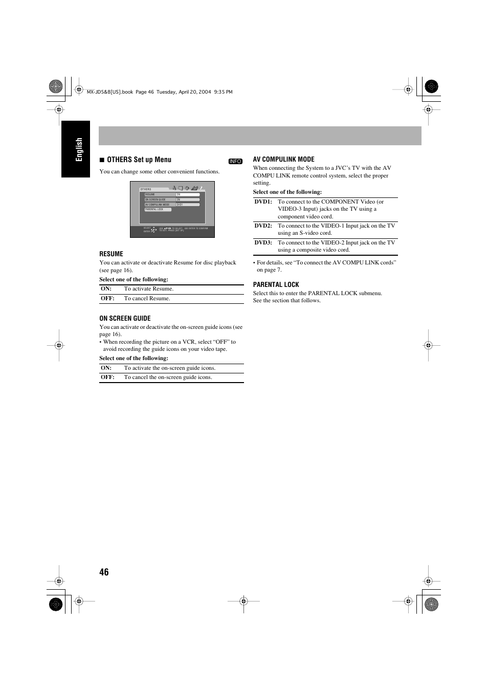 English | JVC CA-MXJD8UW User Manual | Page 50 / 186