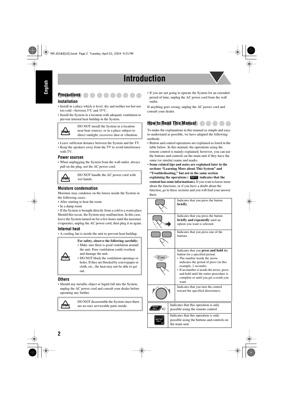 Introduction | JVC CA-MXJD8UW User Manual | Page 6 / 186
