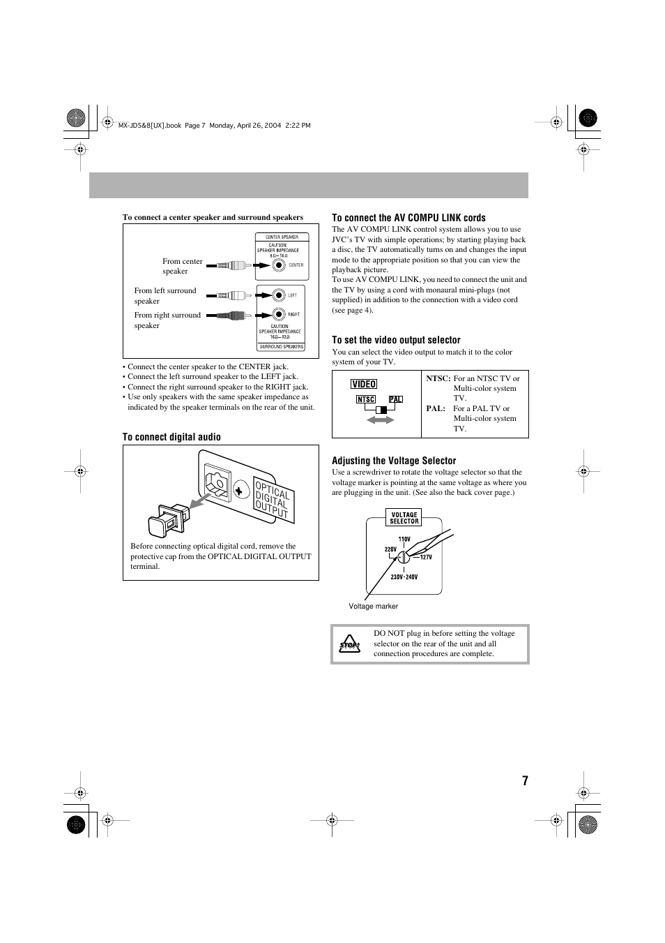 JVC CA-MXJD8UW User Manual | Page 74 / 186