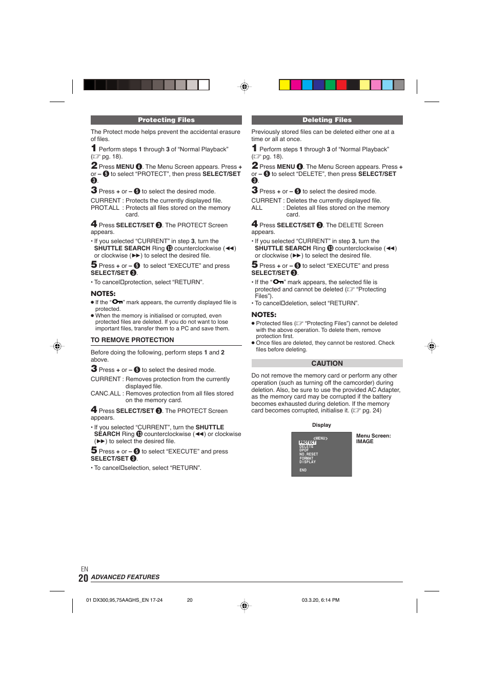 Advanced features | JVC GR-DX106/76AG User Manual | Page 20 / 60