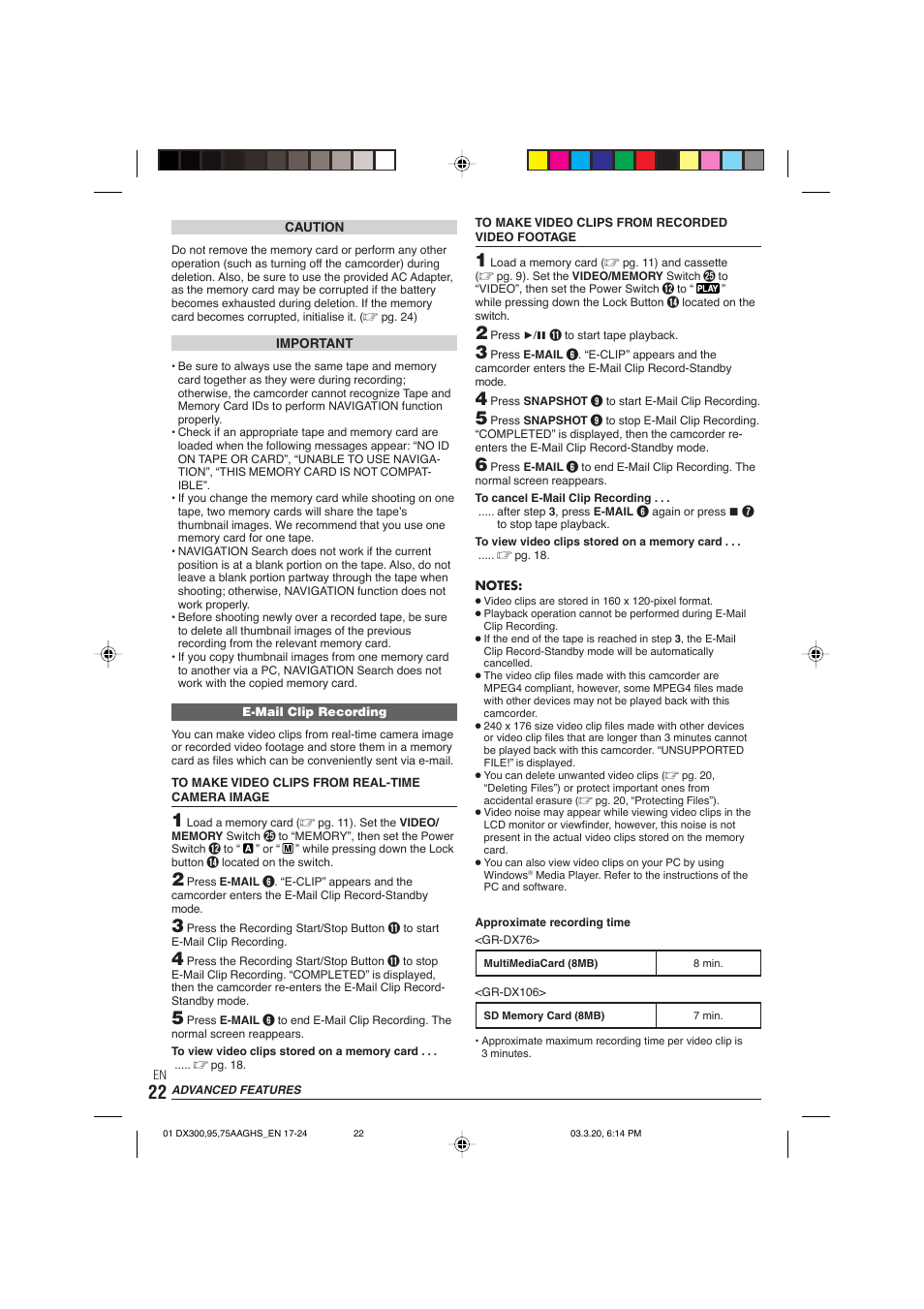 JVC GR-DX106/76AG User Manual | Page 22 / 60