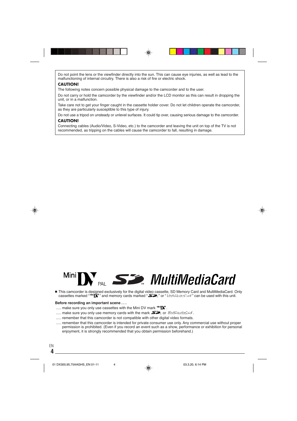 JVC GR-DX106/76AG User Manual | Page 4 / 60