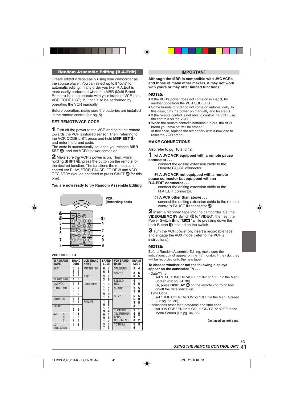 JVC GR-DX106/76AG User Manual | Page 41 / 60