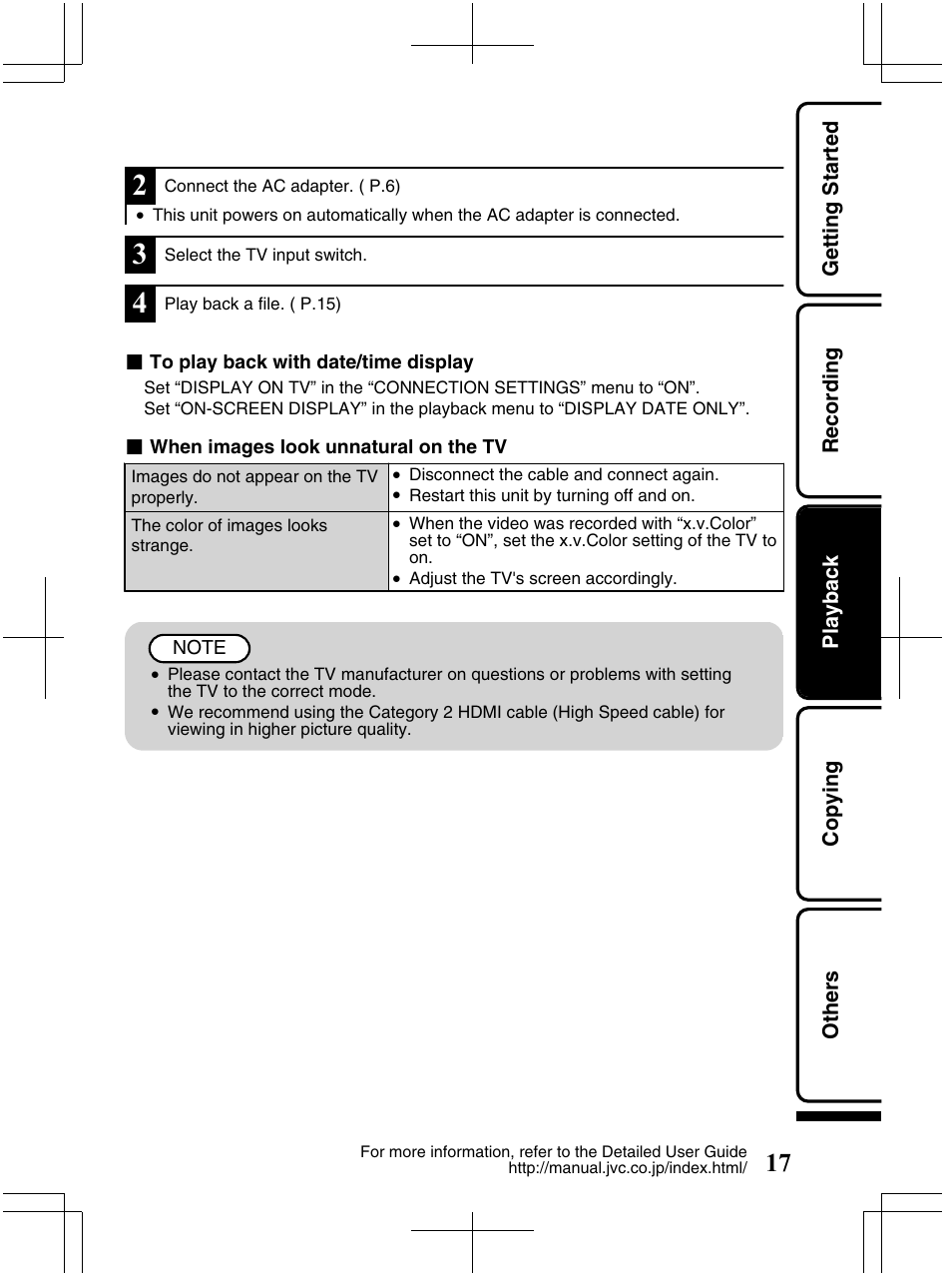 JVC Everio GZ-HM320U User Manual | Page 17 / 96
