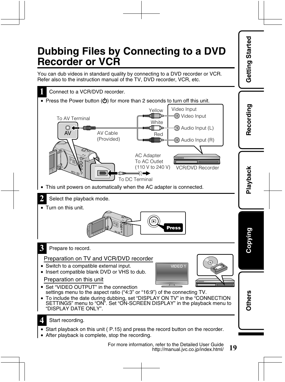 JVC Everio GZ-HM320U User Manual | Page 19 / 96