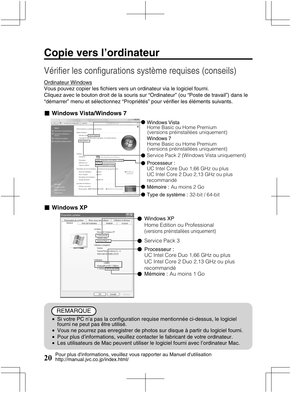 Copie vers l’ordinateur | JVC Everio GZ-HM320U User Manual | Page 84 / 96