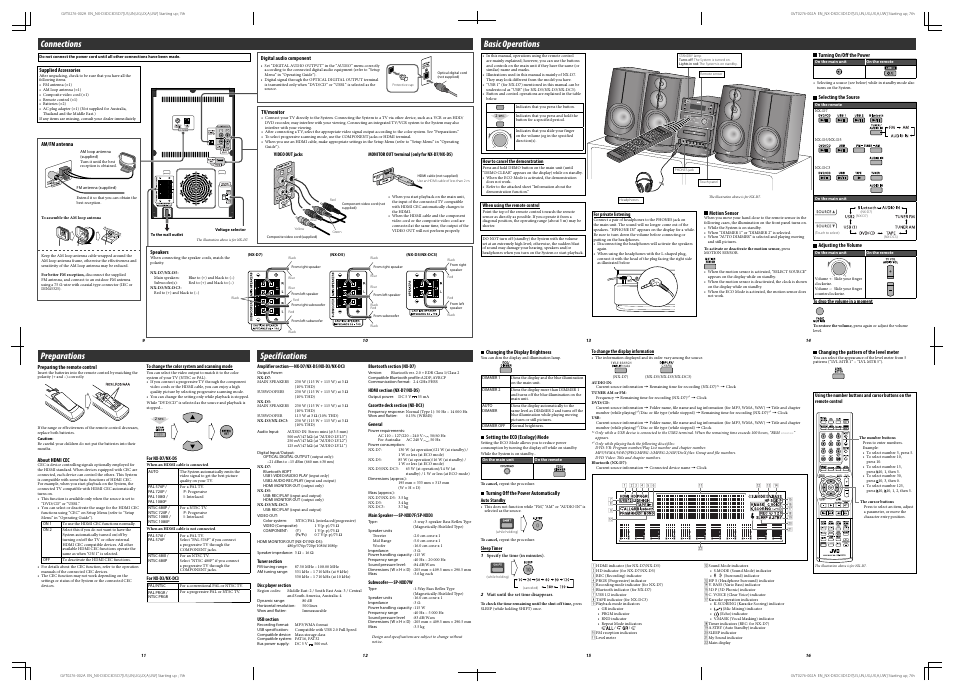 Connections, Supplied accessories, Am/fm antenna | Speakers, Nx-d7), Nx-d5), Nx-d3/nx-dc3), Digital audio component, Tv/monitor, Video out jacks | JVC 0409WMKMDWJMM User Manual | Page 2 / 2