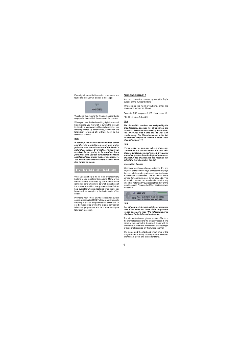 Everyday operation | JVC TU-DB1SU User Manual | Page 10 / 22