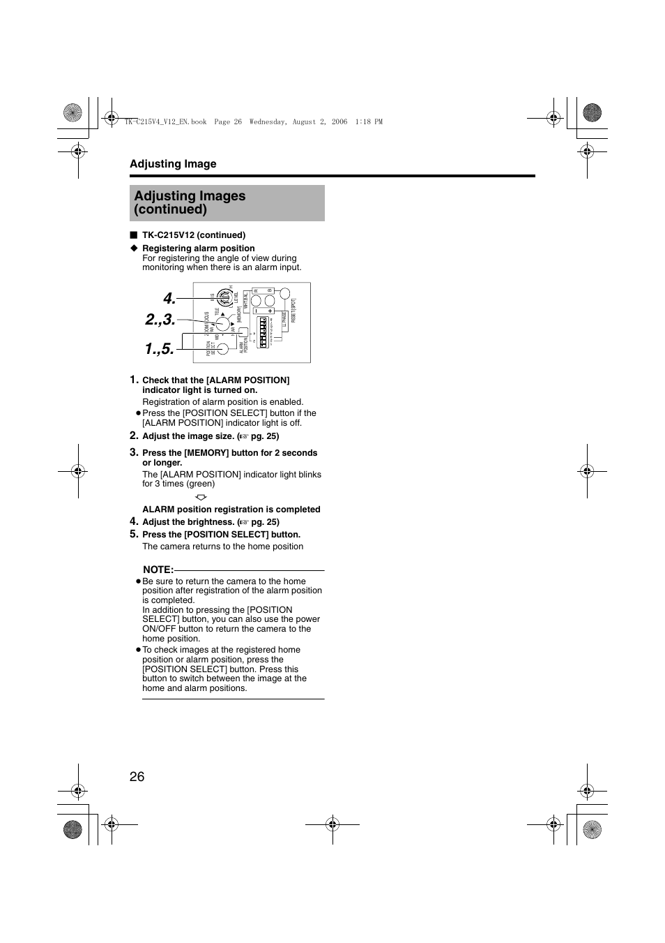 Adjusting images (continued) ň, Adjusting image | JVC LST0420-001B User Manual | Page 26 / 32