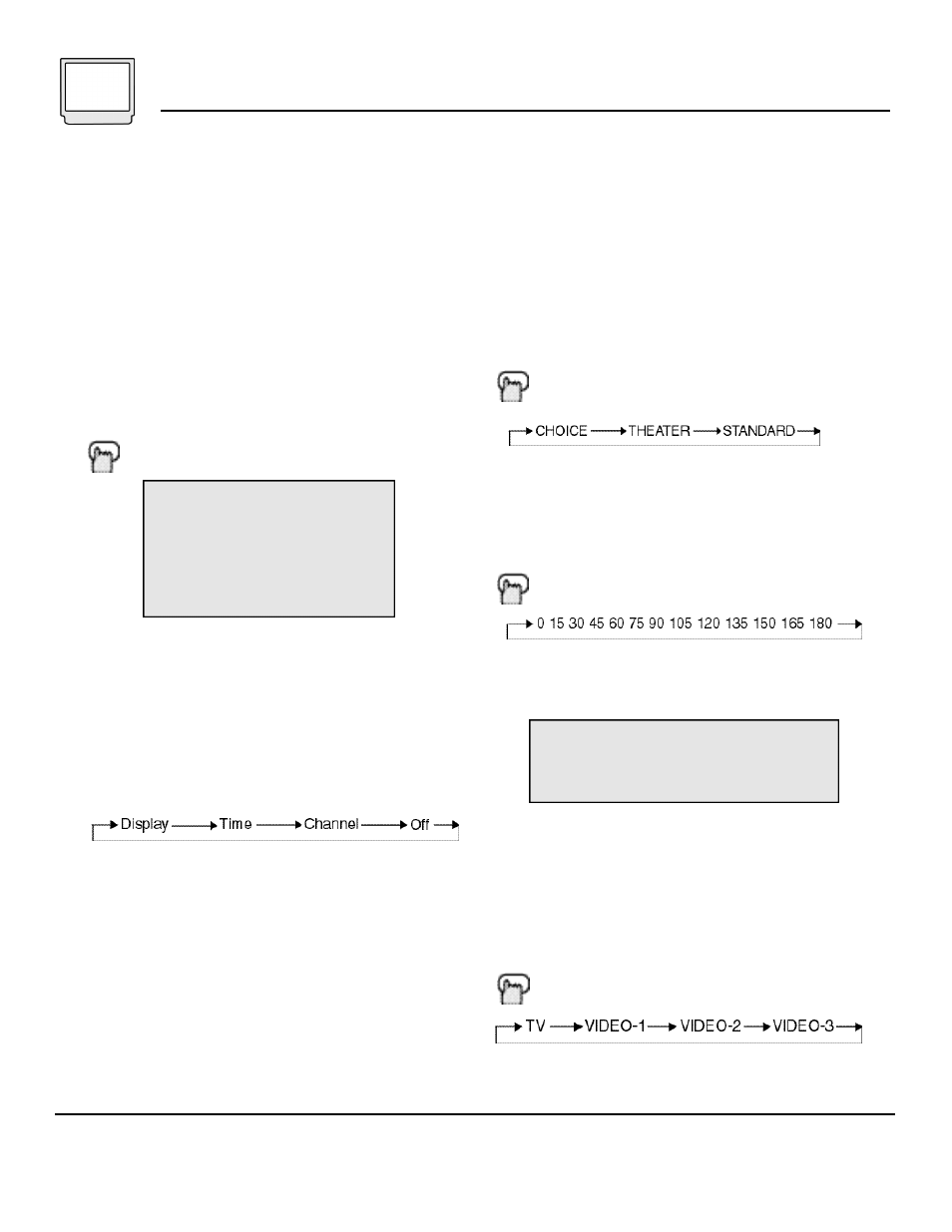 2 6 button functions, Video status, Sleep timer | Display, Input, Menu, Exit | JVC AV-36D501 User Manual | Page 26 / 32