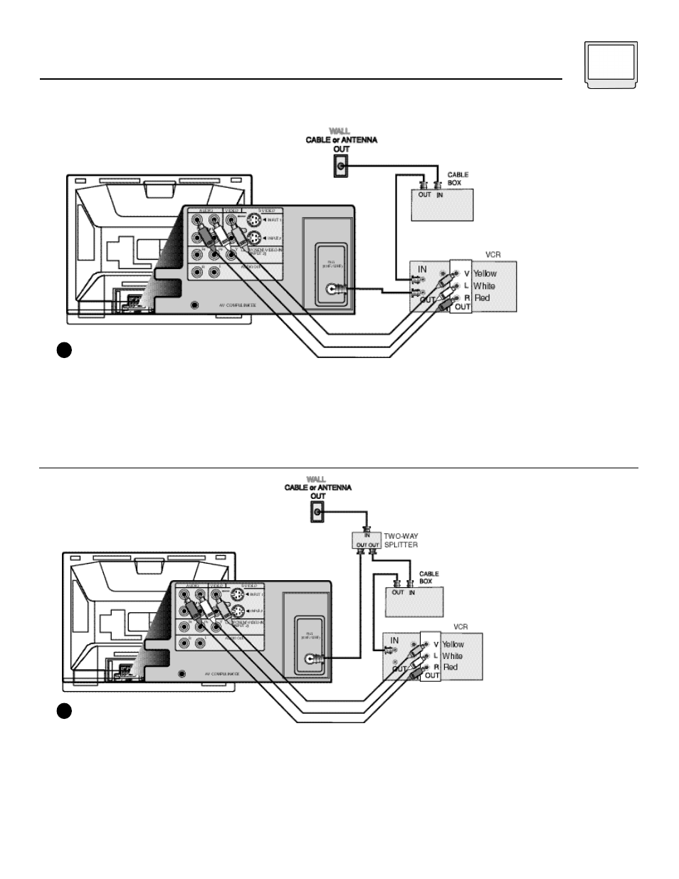 Connections 7, Audio/video connections - continued | JVC AV-36D501 User Manual | Page 7 / 32