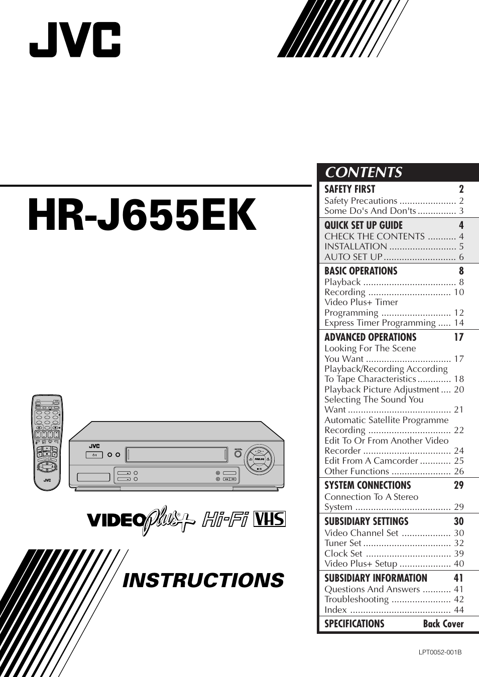 JVC HR-J655EK User Manual | 48 pages