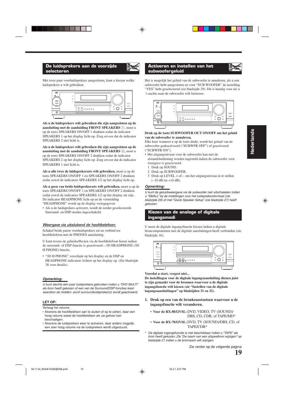Nederlands | JVC RX-8032VSL User Manual | Page 126 / 160
