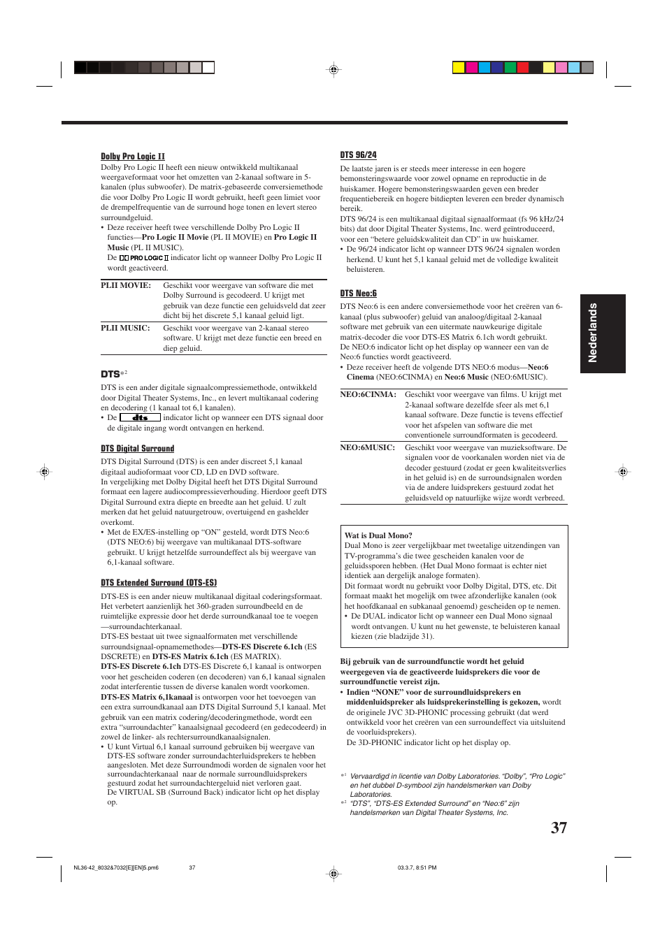 Nederlands | JVC RX-8032VSL User Manual | Page 144 / 160