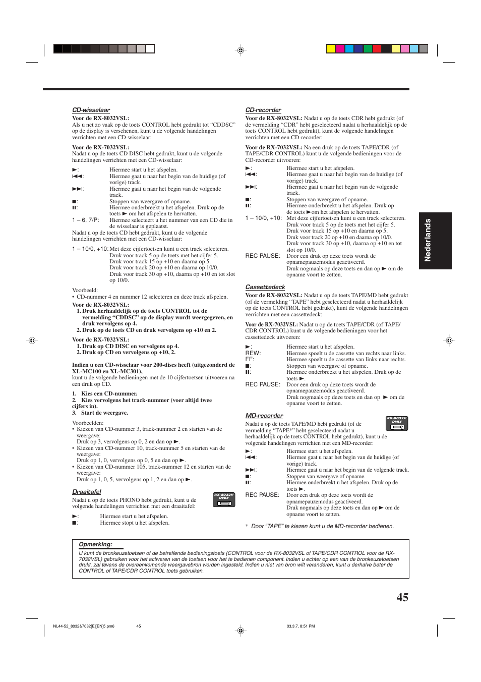 Nederlands | JVC RX-8032VSL User Manual | Page 152 / 160