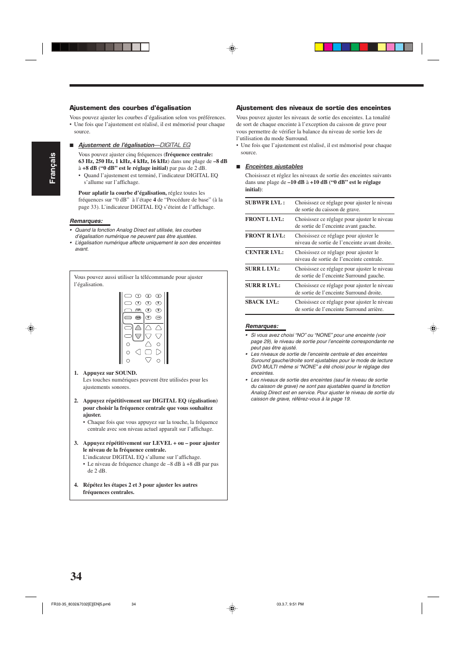 Fran ç ais | JVC RX-8032VSL User Manual | Page 89 / 160