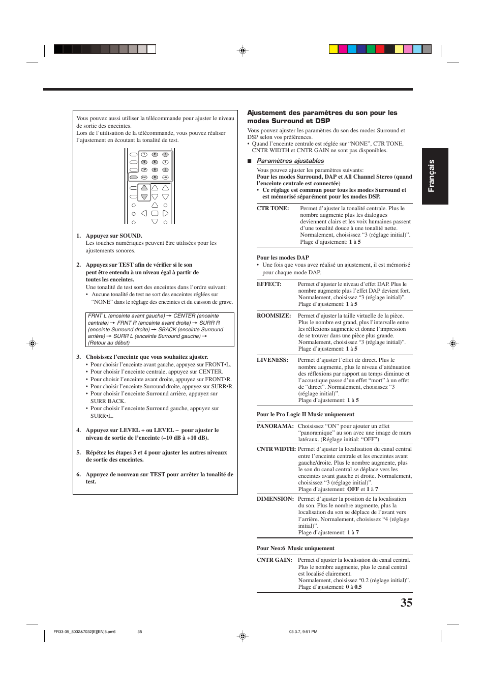 Fran ç ais | JVC RX-8032VSL User Manual | Page 90 / 160