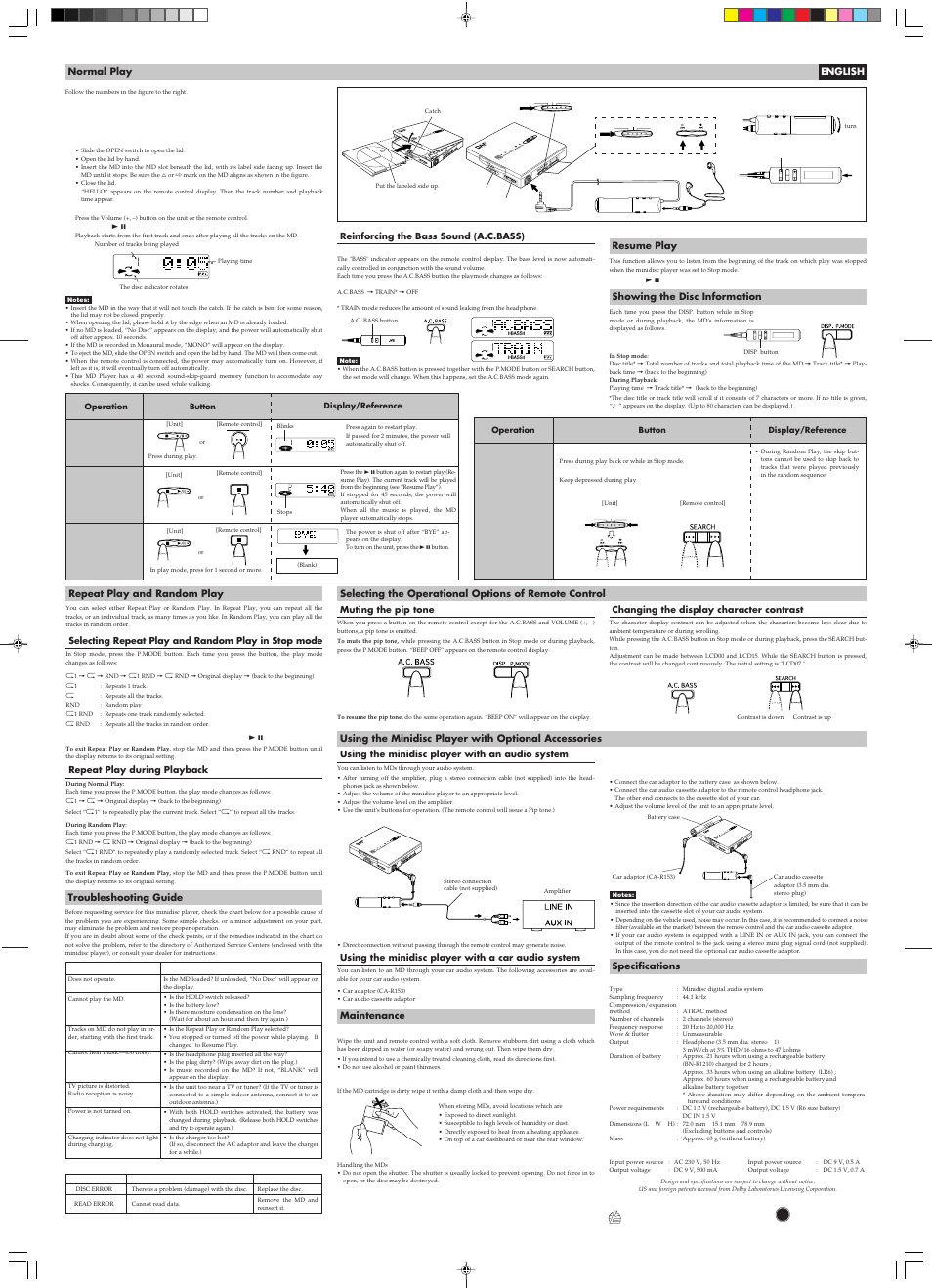 A.c.bass | JVC XM-PX5SL User Manual | Page 2 / 2