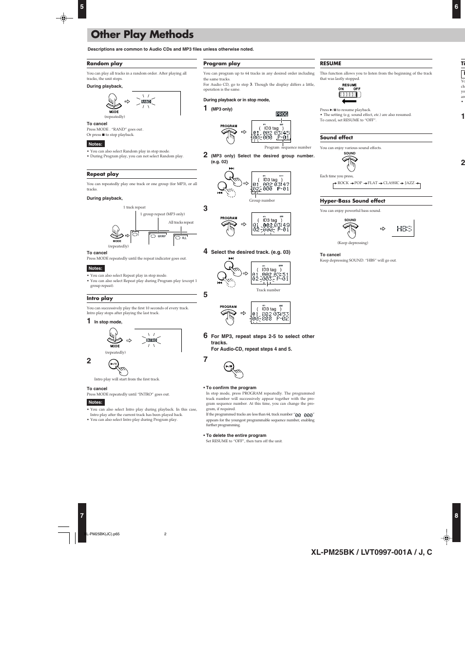 Other play methods | JVC XL-PM25BKC User Manual | Page 7 / 8