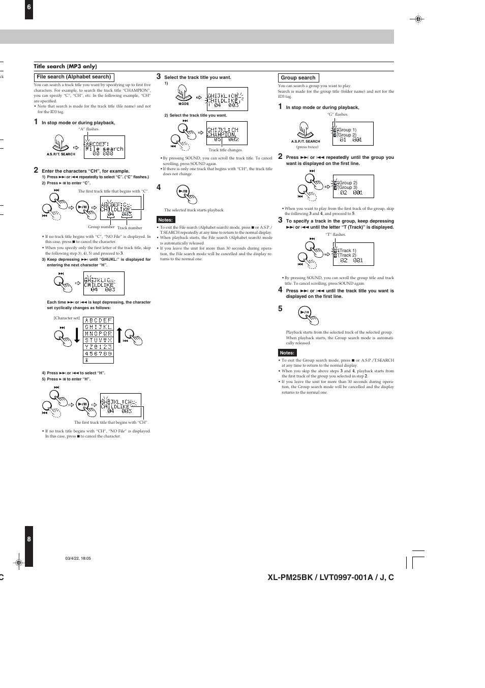 JVC XL-PM25BKC User Manual | Page 8 / 8