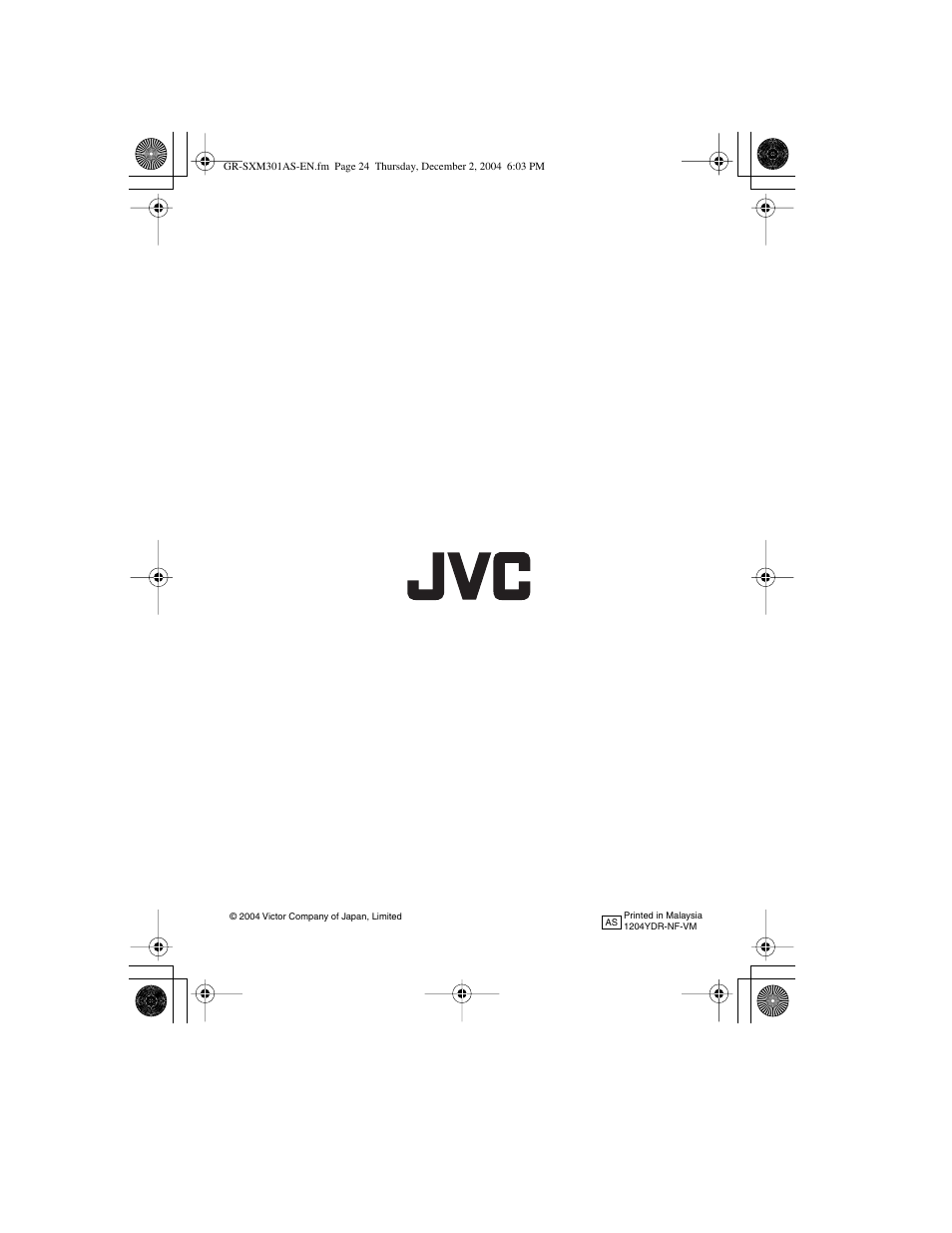 JVC 1204YDR-NF-VM User Manual | Page 24 / 24