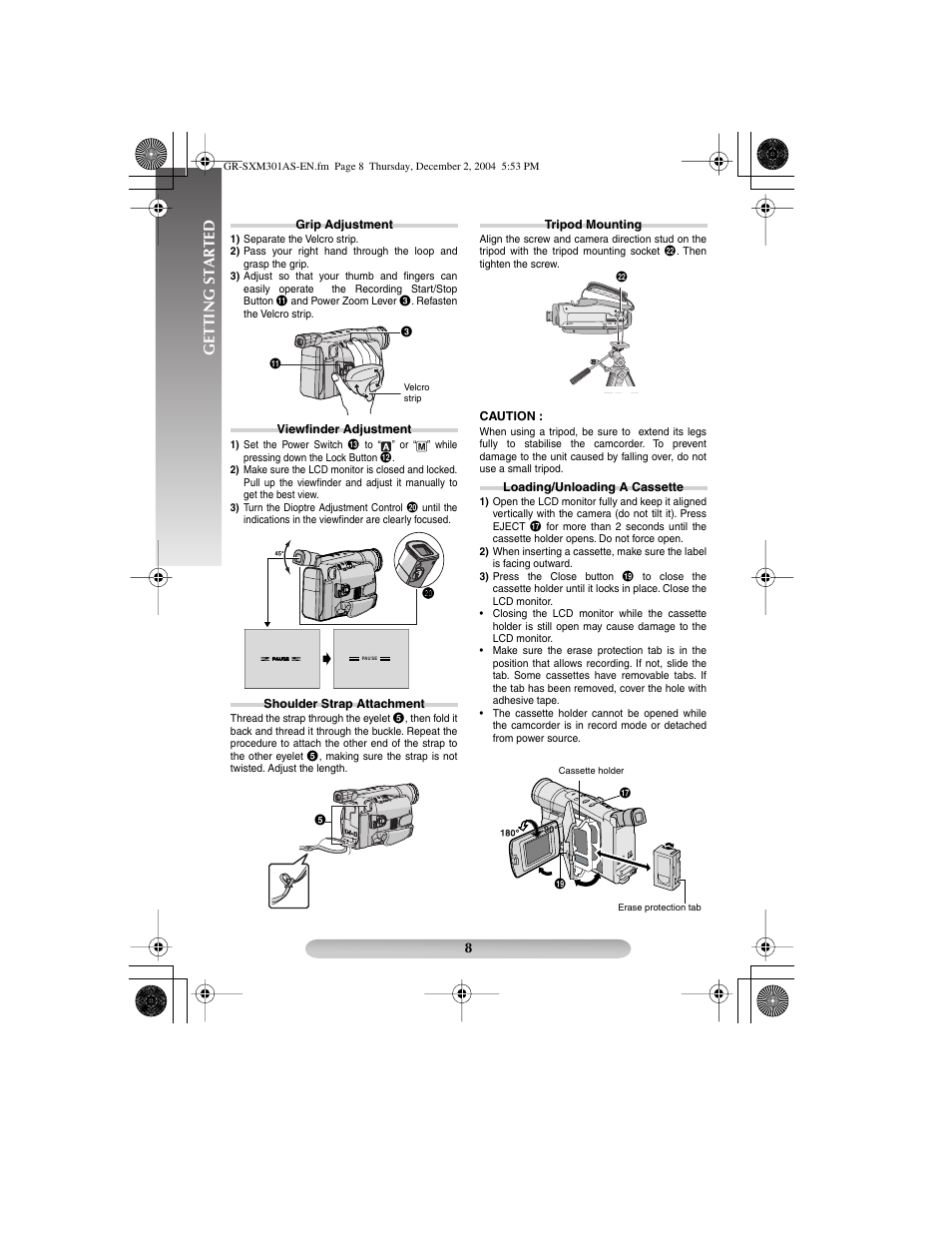 Getting started | JVC 1204YDR-NF-VM User Manual | Page 8 / 24