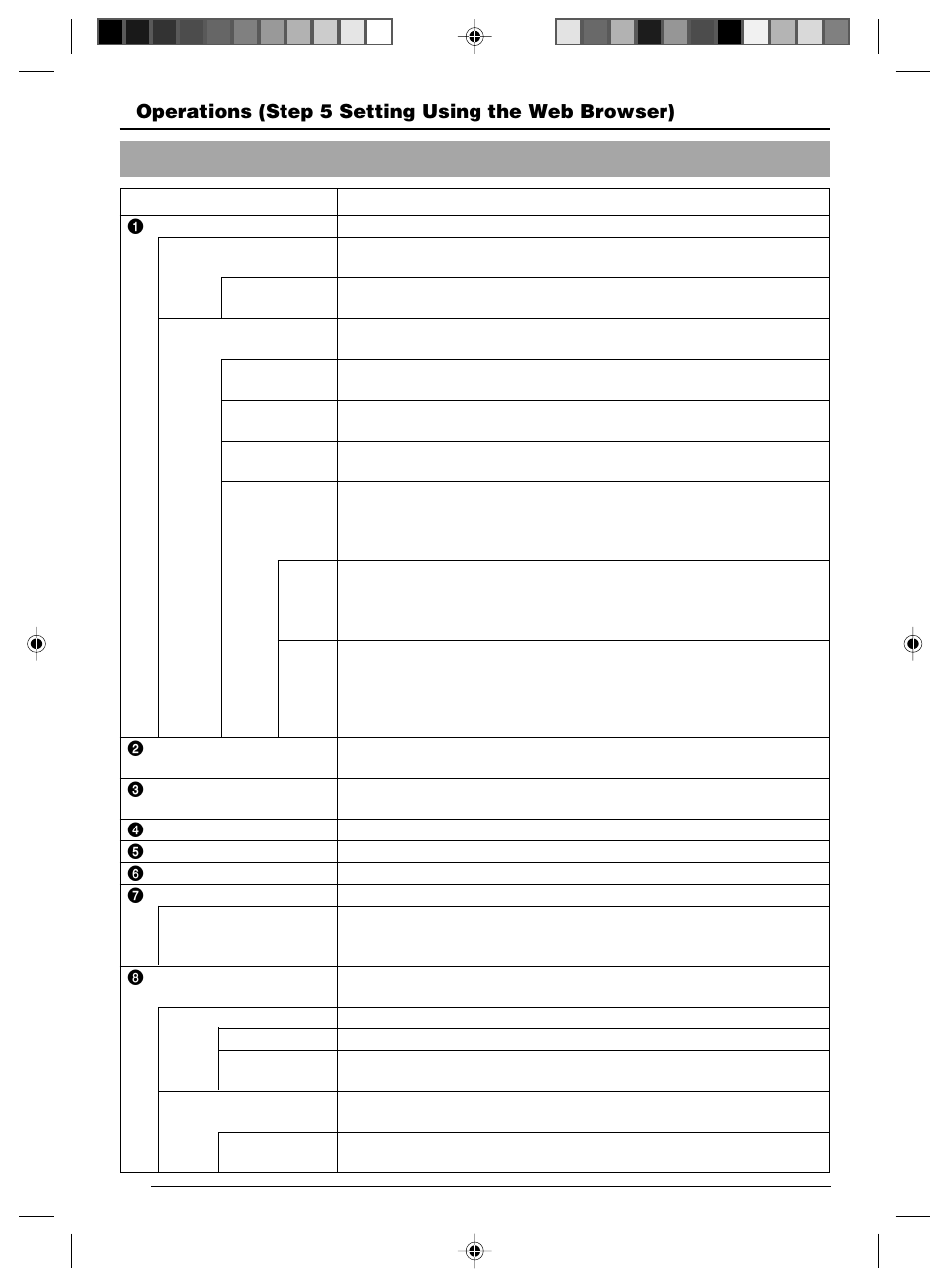 Auto trace setting, Ace settings | JVC VN-C625 User Manual | Page 104 / 119