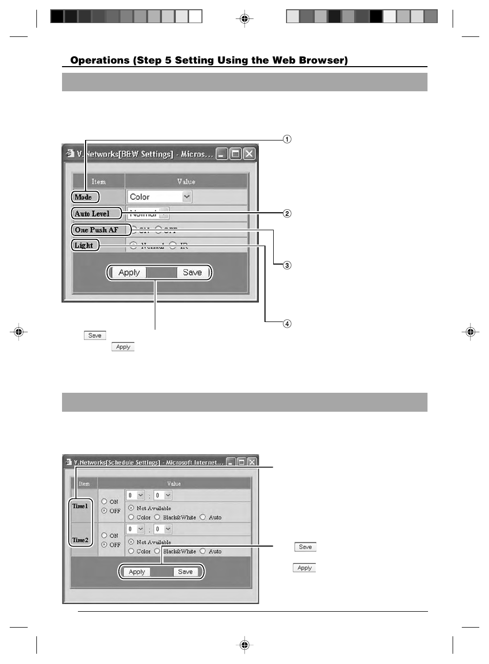 Auto return setting, N setting | JVC VN-C625 User Manual | Page 108 / 119