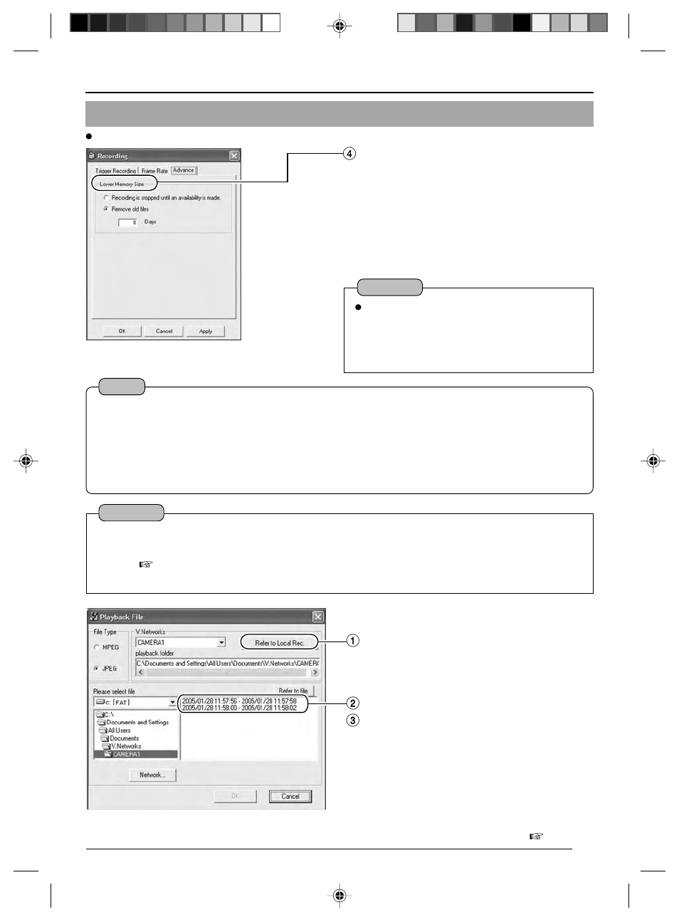 Motion detection setting | JVC VN-C625 User Manual | Page 43 / 119