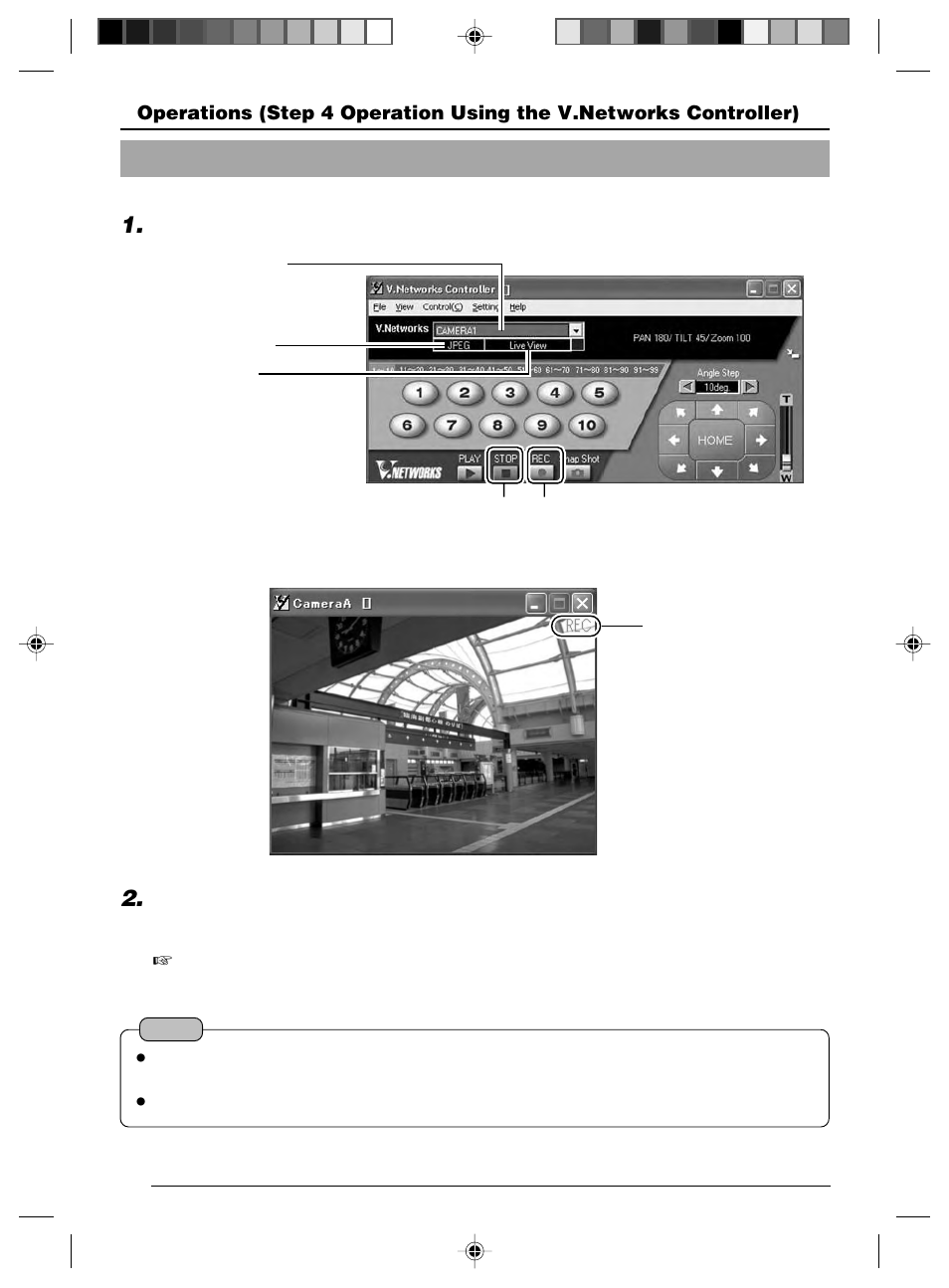 4 cautions on record/play functions, 2 record/stop | JVC VN-C625 User Manual | Page 82 / 119