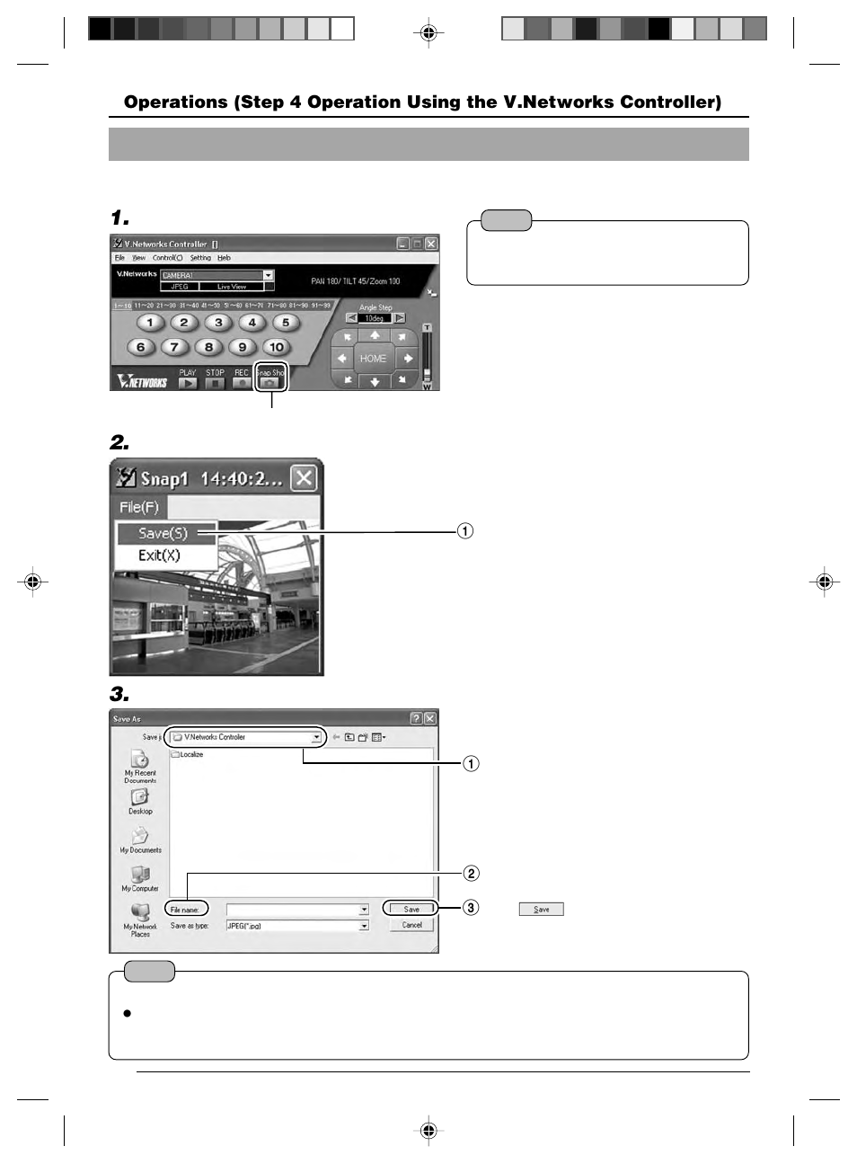3 starting up the web browser, 5 snapshot | JVC VN-C625 User Manual | Page 86 / 119