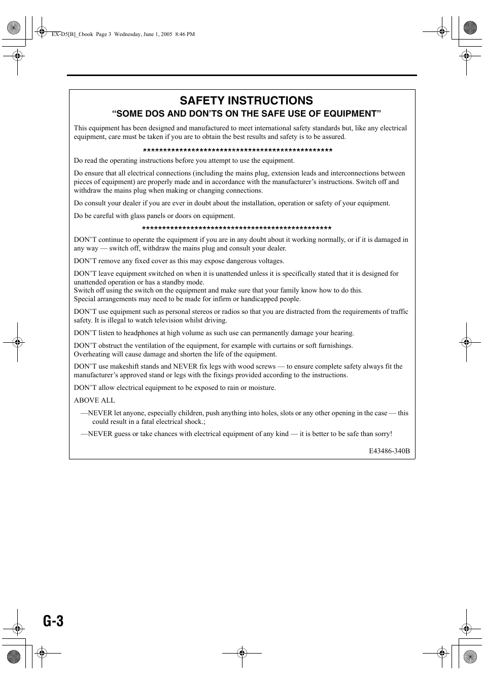 Safety instructions | JVC EX-D5 User Manual | Page 4 / 51