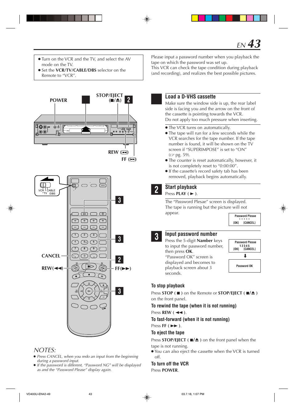 JVC SR-VD400U User Manual | Page 43 / 92