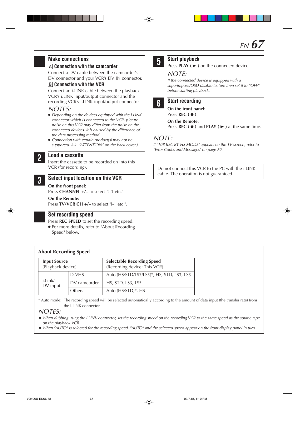 JVC SR-VD400U User Manual | Page 67 / 92