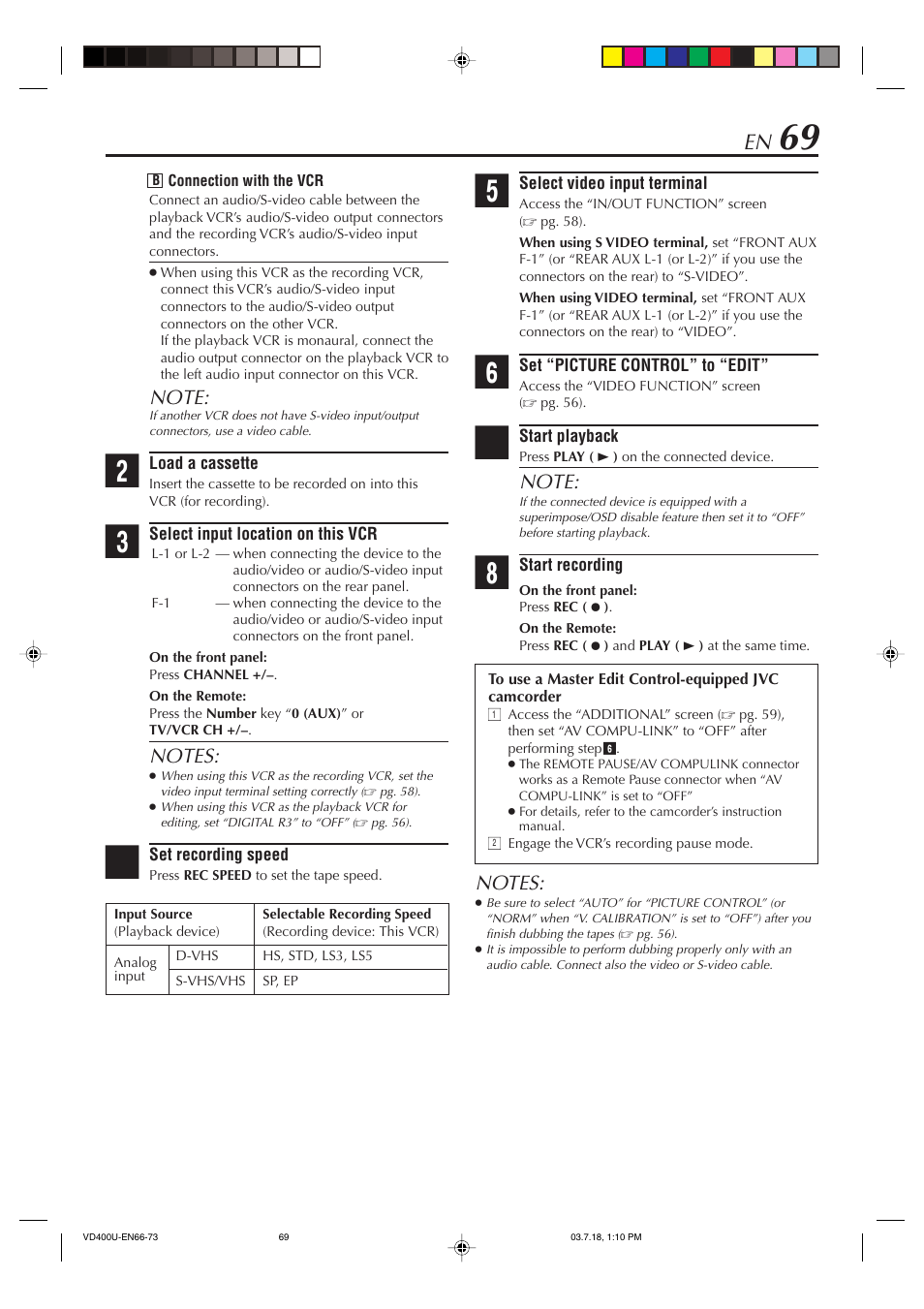 JVC SR-VD400U User Manual | Page 69 / 92